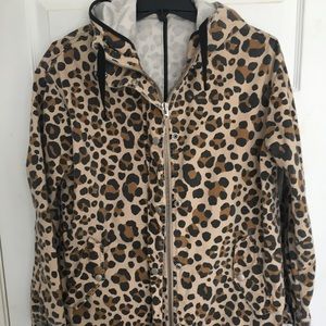 Topshop Leopard Canvas jacket